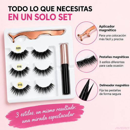 Pestañas Magnéticas reutilizables (Pack 3 pares)